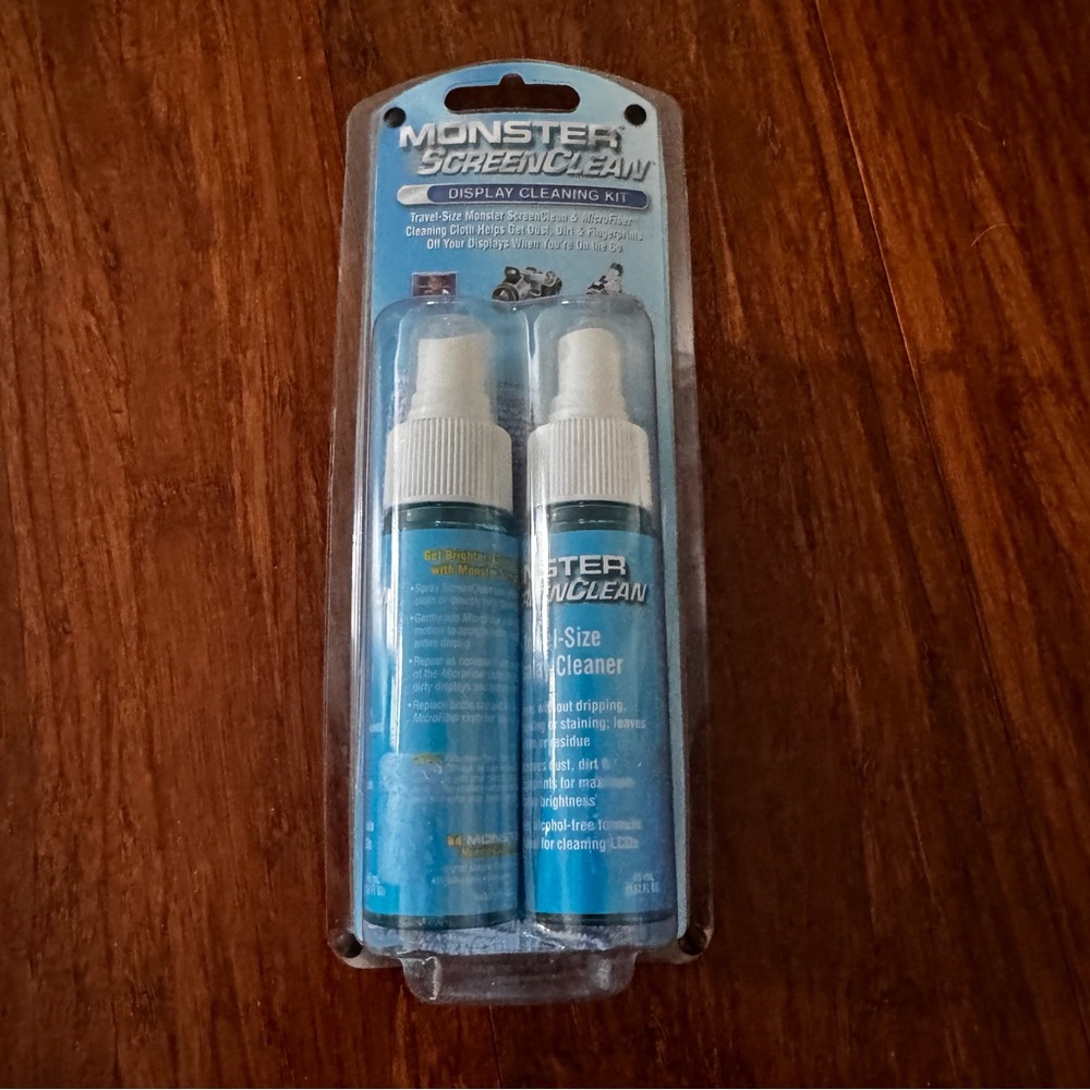 NWT 2x ScreenClean Display Lens Tech Glass Cleaning Kit Travel Size Spray Bottle